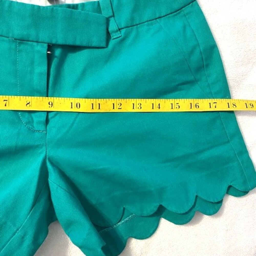 J. Crew Teal Scallop Hem Shorts - Picture 7 of 10